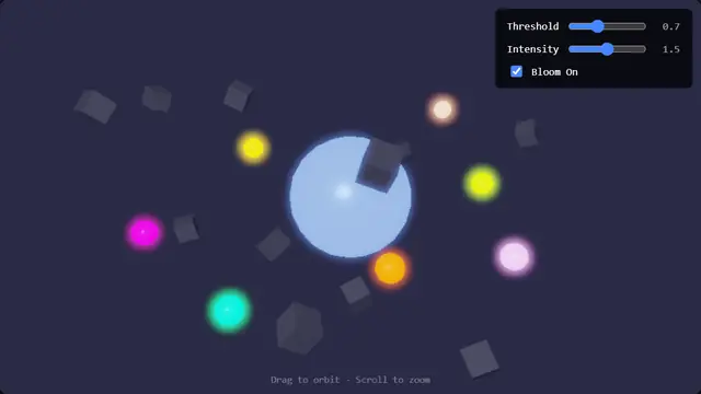 The live demo from Bloom (Post-Processing).