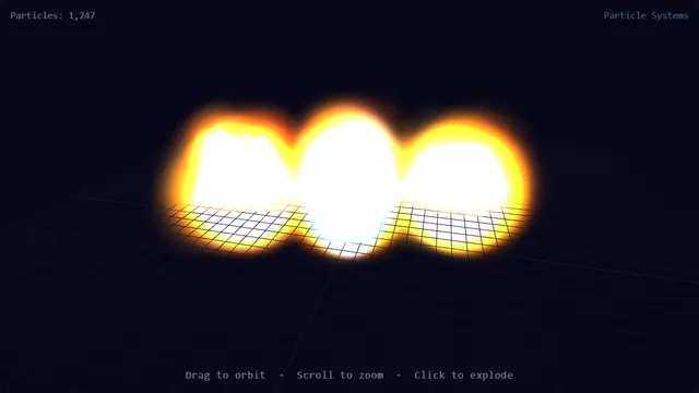 The live demo from Particle Systems.
