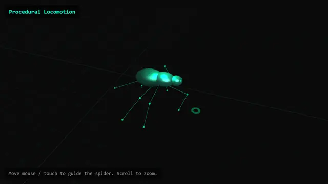 The live demo from Procedural Locomotion.