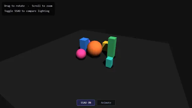 The live demo from Screen Space Ambient Occlusion (SSAO).