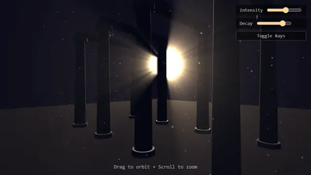 The live demo from Volumetric Lighting (God Rays).