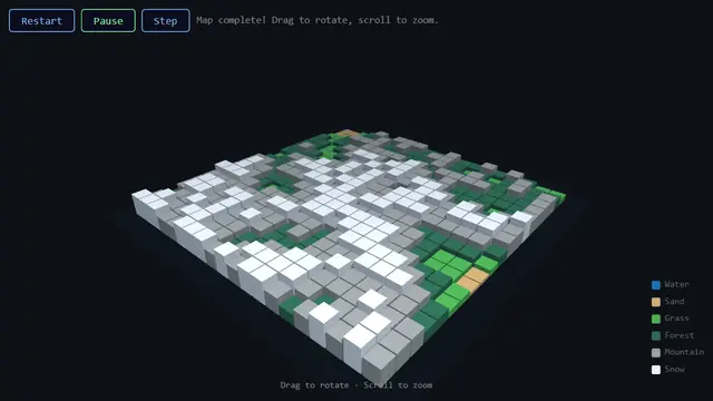 The live demo from Wave Function Collapse.